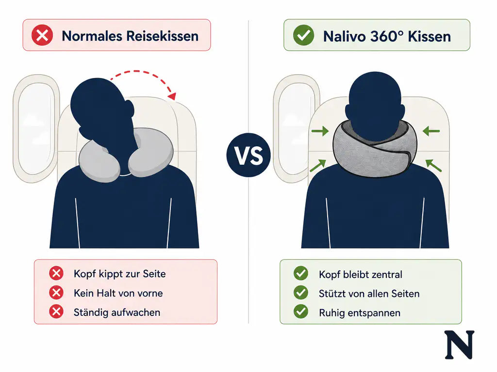 Endlich erholt ankommen – 360° Reisekissen mit Rundum-Komfort
